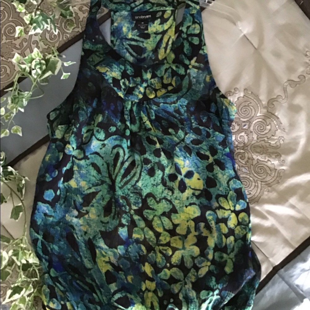 Lane Bryant sheer printed top 🌺
